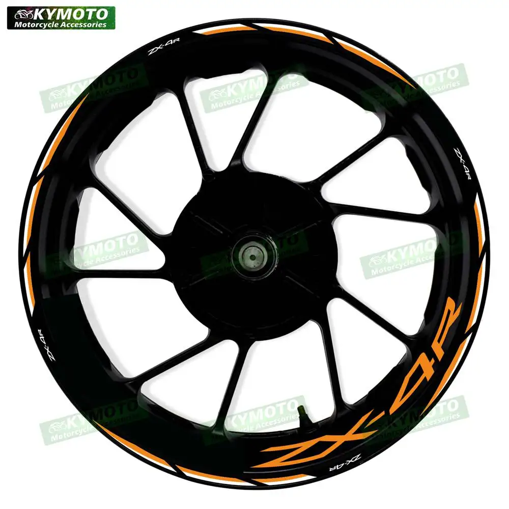 For ZX4R ZX-4R motorcycle accessories 17 inch front and rear wheel hub stickers fairing modified reflective stickers decoration