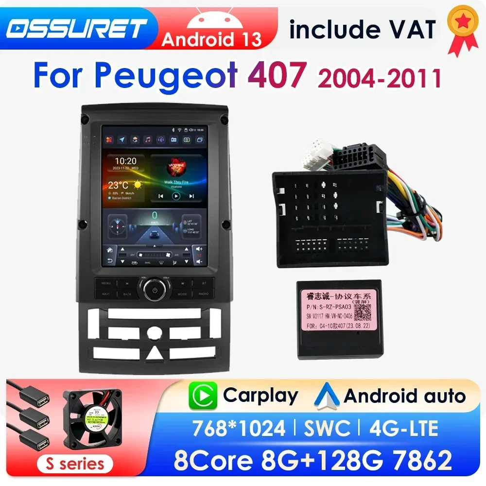 9,7 Zoll Android Auto Stereo Multimedia für Peugeot 2004 2012-2016 Autoradio GPS Autoradio Carplay 4g intelligenten Player keine DVD