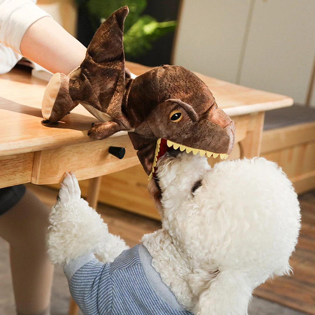 

1pc Dinosaur Hand Puppet Children's Toy Animal Cartoon Biting Puppets Kids Storytelling Plaything Parent-Child Interactive Game
