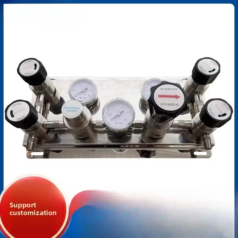 Semi-automatic switching, double-sided busbar, cylinder gas pressure reducing valve control panel