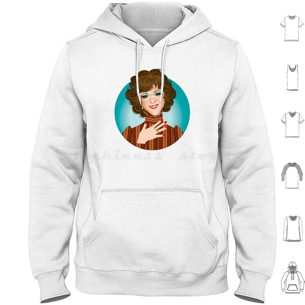 Dorothy Michaels Hoodies Long Sleeve Alejandro Mogollo Art Alejandromogolloart Alemogolloart Comedy Drag Humor Soap