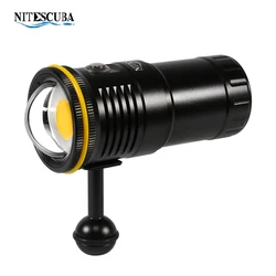 Nitescuba NSV60 LED linterna de vídeo de buceo 6000 lúmenes gran angular iluminación continua luz de fotografía subacuática inalámbrica