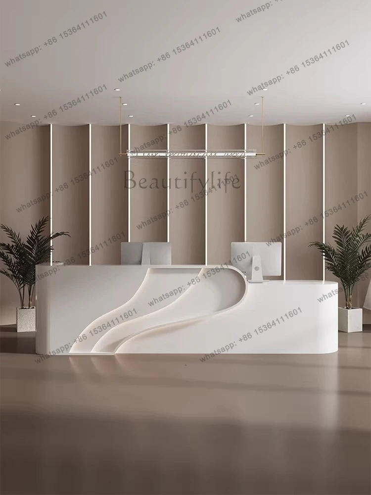 High-end light luxury checkout page Beauty salon Clothing store Yoga studio Reception desk