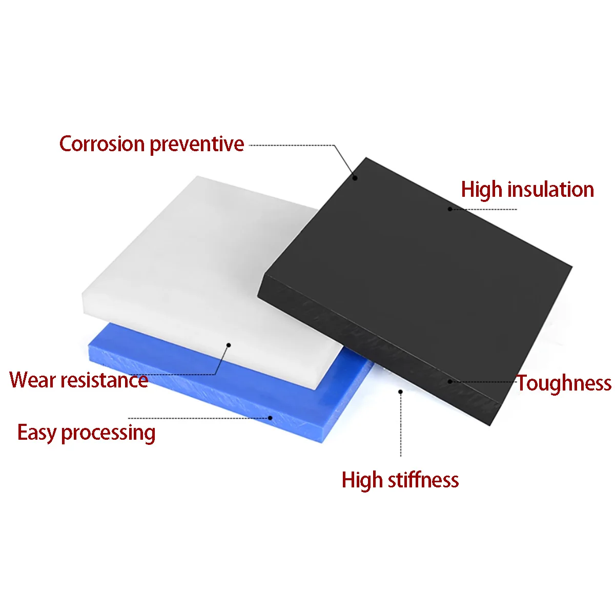 Placa de nylon resistente ao desgaste pa66 bloco de tira longa de nylon que procesam espessura de corte zero = 3/5/8/10/15/20-80mm