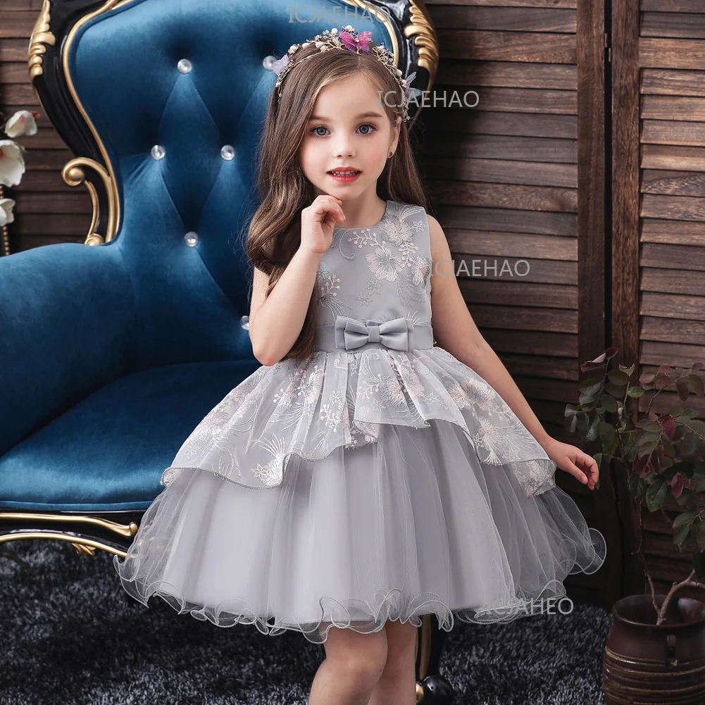 Children's Dress Elegant Performance Dance 2026 New Style Performance CostumeLittle Kids Wedding Puffy Skirt Young Host Piano