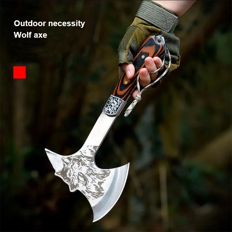 Wolf Ax Outdoor Ax Knife Woodworking Ax Multifunctional Ax Logging Bone Chopping War Wolf Ax Tree Chopping Firewood