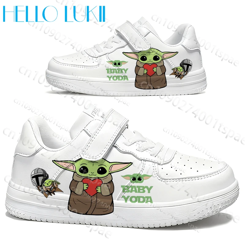 

Star Wars Grogu Boys Girls Parent Child Shoes Woman Waterproof Leather Slip Resistant Durable Wear Resistant Shoes Footwear