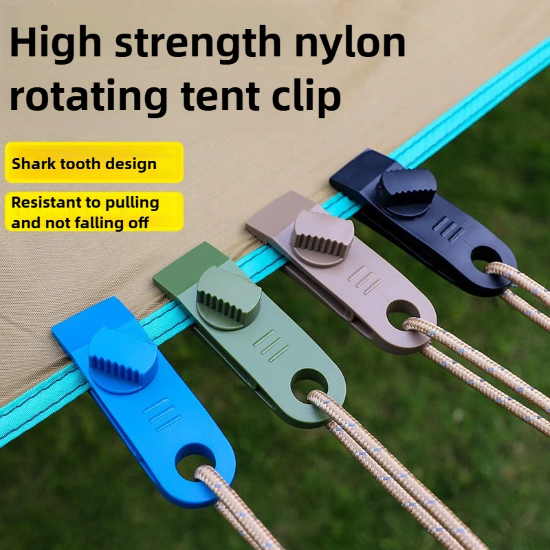 

Reinforced Nylon Tent Clip, Outdoor Canopy Fixed Clip, Additional Pull Point Camping Tent Hook, Windproof Barb