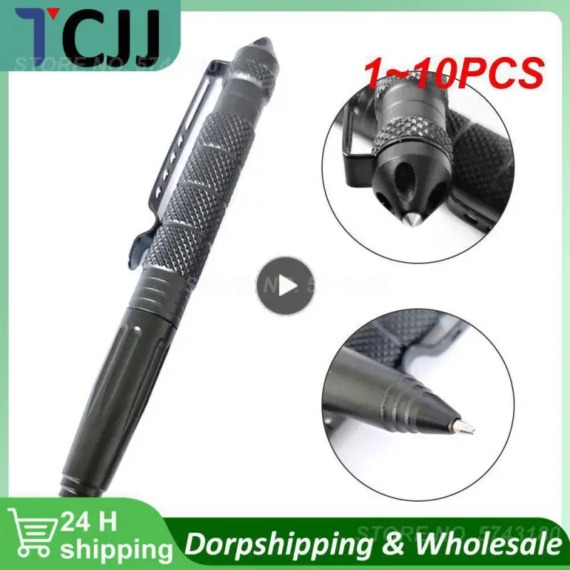 1~10PCS Multifunctional Mini Pocket Anti-skid Signature Tactical defensa personal Pen Outdoor Sports Camping Self-defense