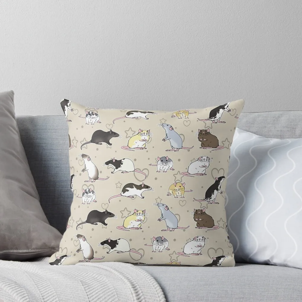 

fancy rats pattern simple but cute Throw Pillow Cushion Child pillow cover christmas Pillow