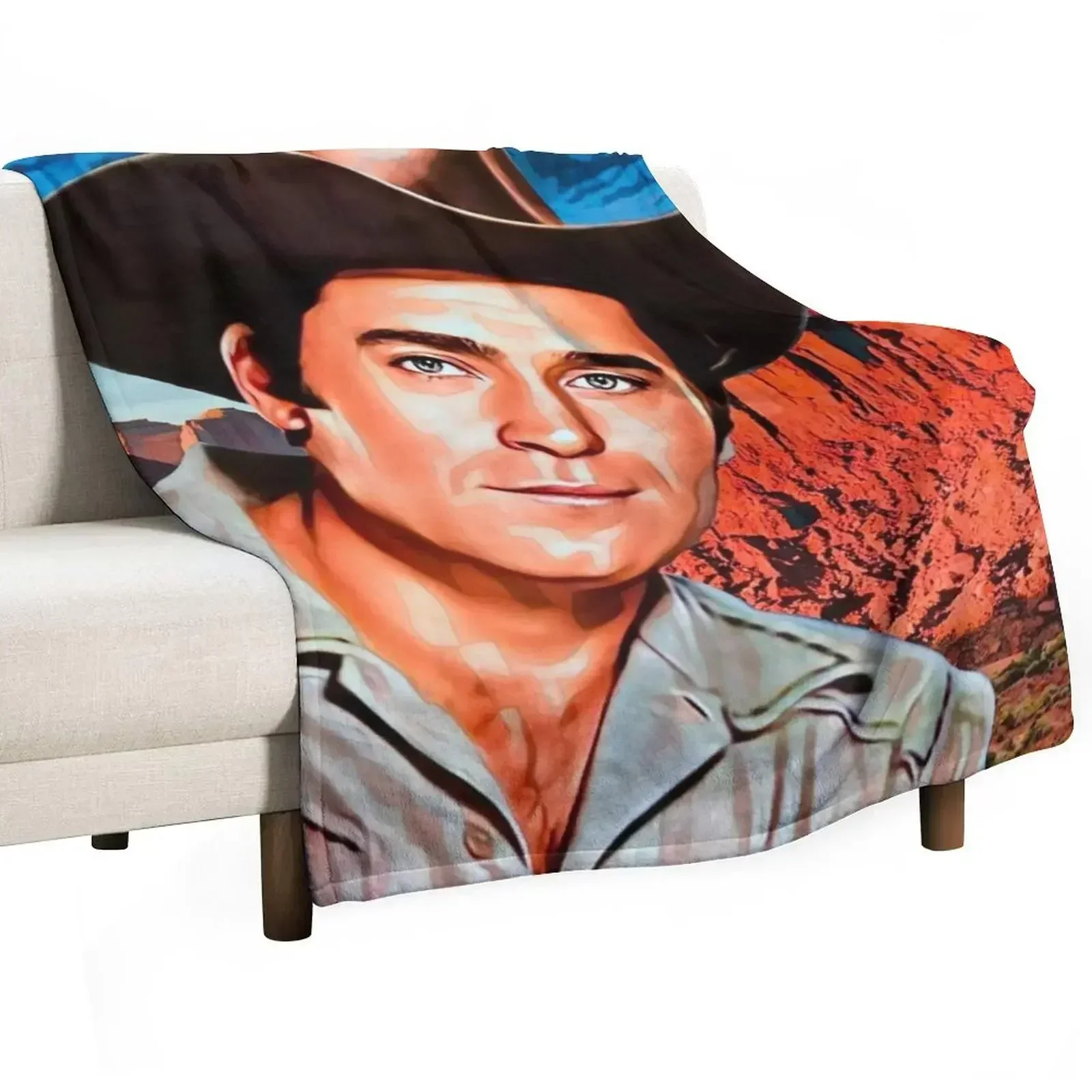 Clint Walker,Cheyenne Bodie 1960's TV Throw Blanket Personalized Gift Beautifuls Blankets