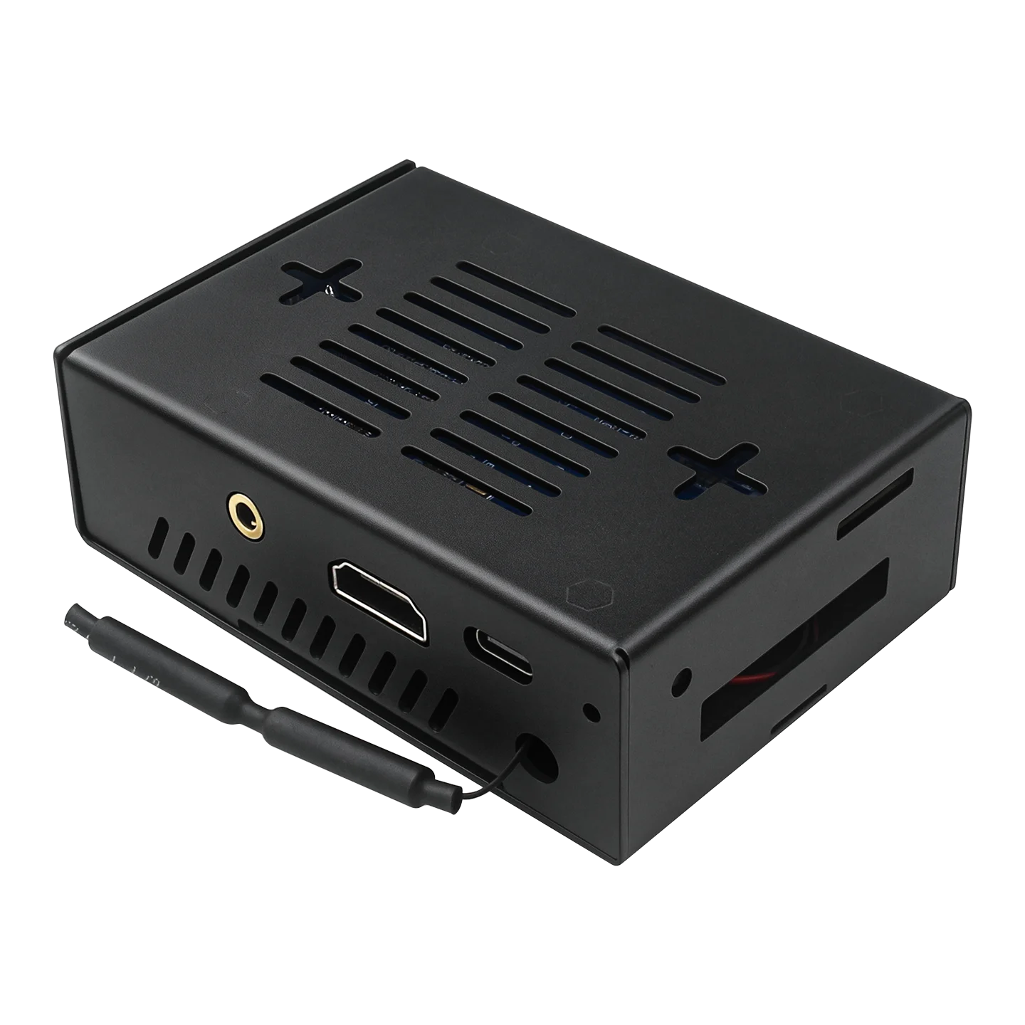 Metalowa obudowa ochronna Orange Pi 4 Pro z aktywnym chłodzeniem i wentylatorem, opcjonalny radiator, antena do Orange Pi 4 Pro — zdjęcie produktu 3