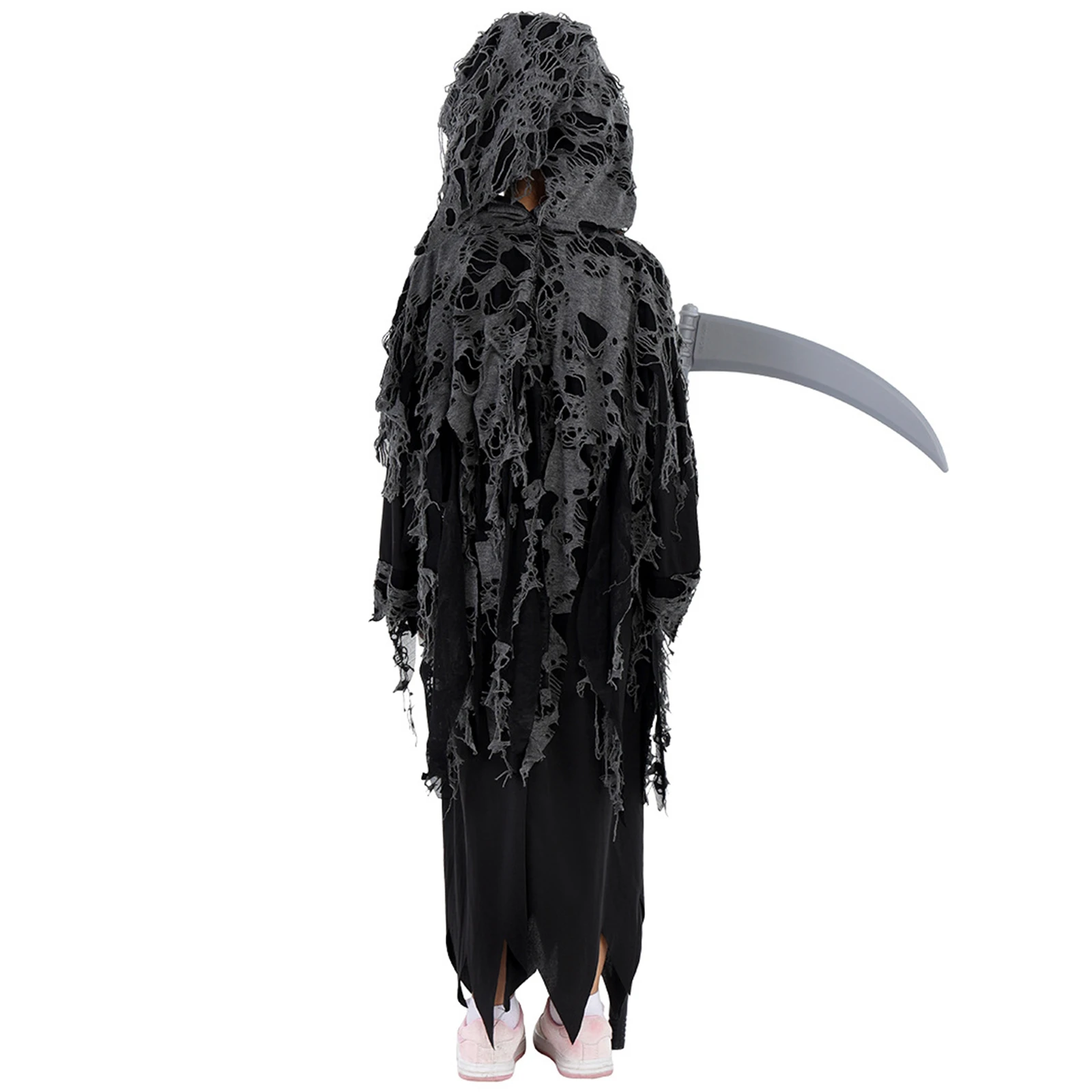 Grim Reaper Cosplay Kostuum Grim Reaper Zwarte Mantel Sikkel Prop Halloween Kostuum Carnaval Feest Vakantiegeschenken