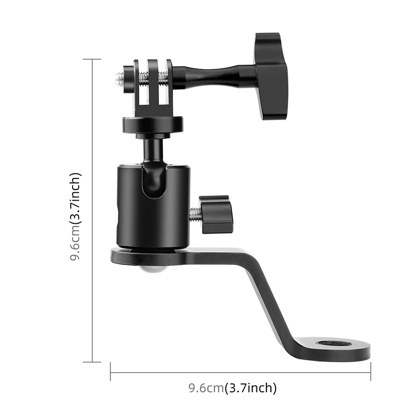 للدراجات النارية/الدراجات مرآة الرؤية الخلفية عمل منصب الكاميرا قوس سبائك الألومنيوم ركوب اطلاق النار الملحقات #2