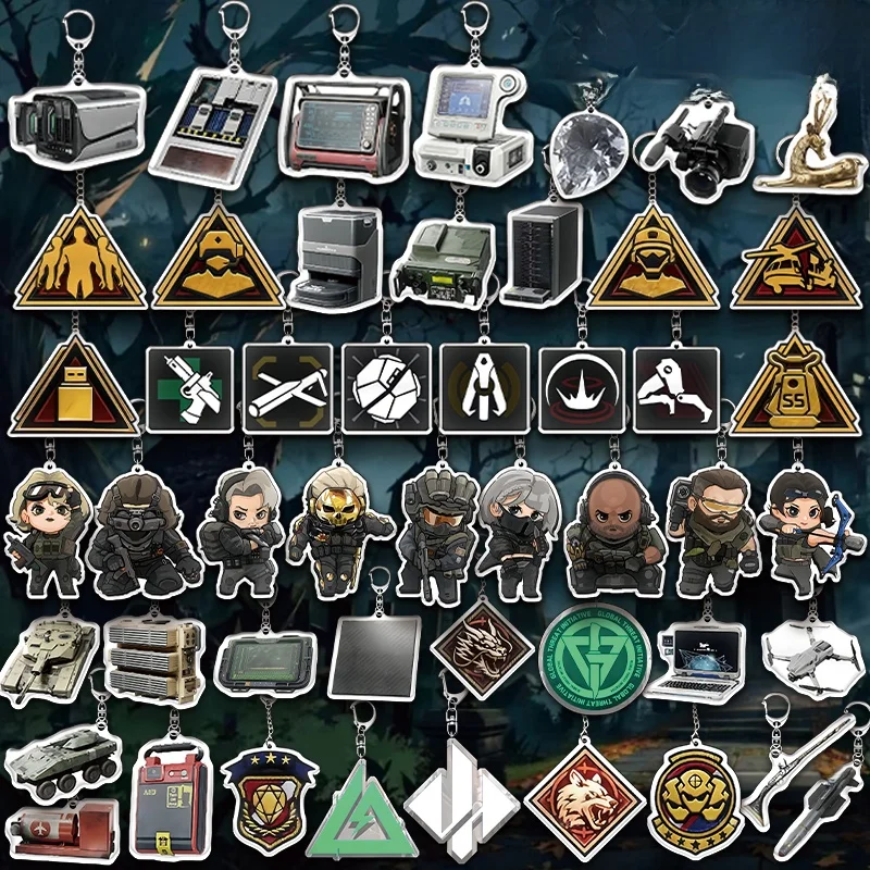 Delta Force Game Themed Keychain Creative Fun African Heart Weasel Red Wolf Design for Elementary School Boys And Men