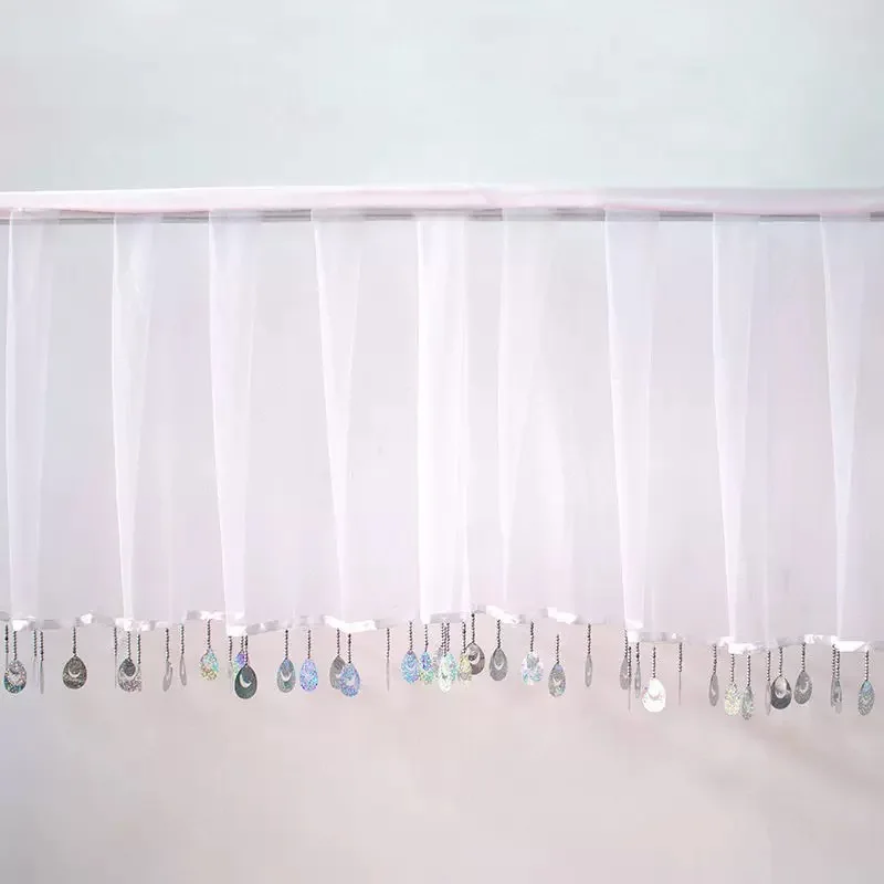 

10-метровые длинные белые панели драпировки на крыше, прозрачная ткань-пачка, вуаль, драпировка потолка, свадебный фон, потолки, украшение навеса