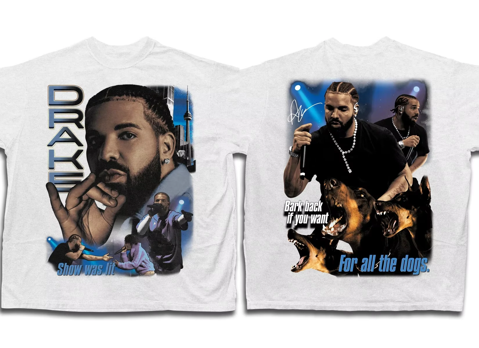 Drake For All The Dogs Vintage Unisex Loose Streetwear, Heavyweight Harajuku Hip Hop Casual Appare Men And Women T-Shirt