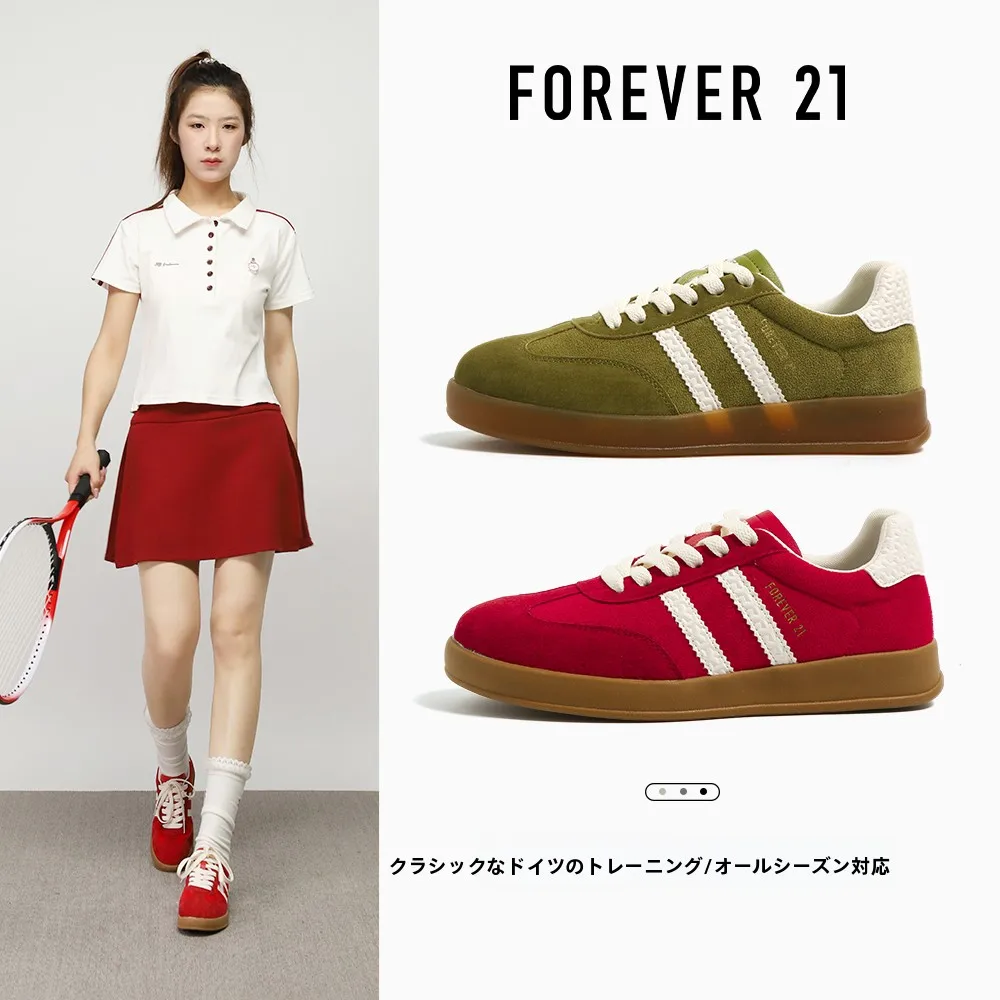 forever21-retro-color-block-sporty-women's-dequan-shoes-versatile-casual-low-top-round-toe-rubber-sole-four-seasons-wear