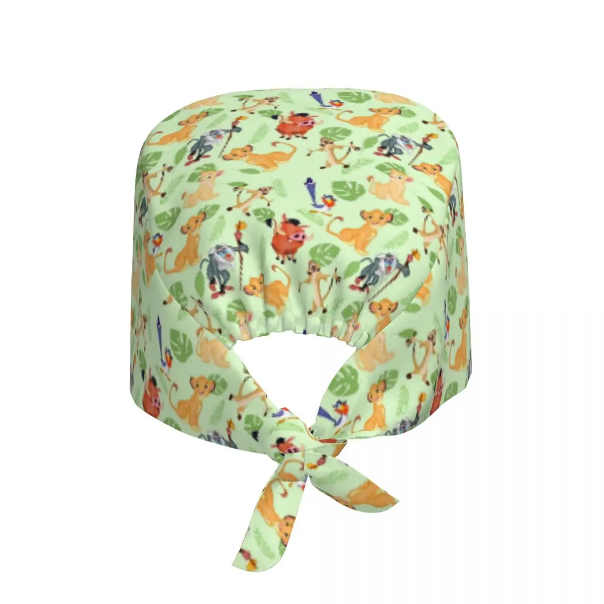 Custom Lion King Pattern Simba Medical Staff Scrubs Hat Unisex Safari Animal Doctor Nursing Surgical Cap Scrub Caps