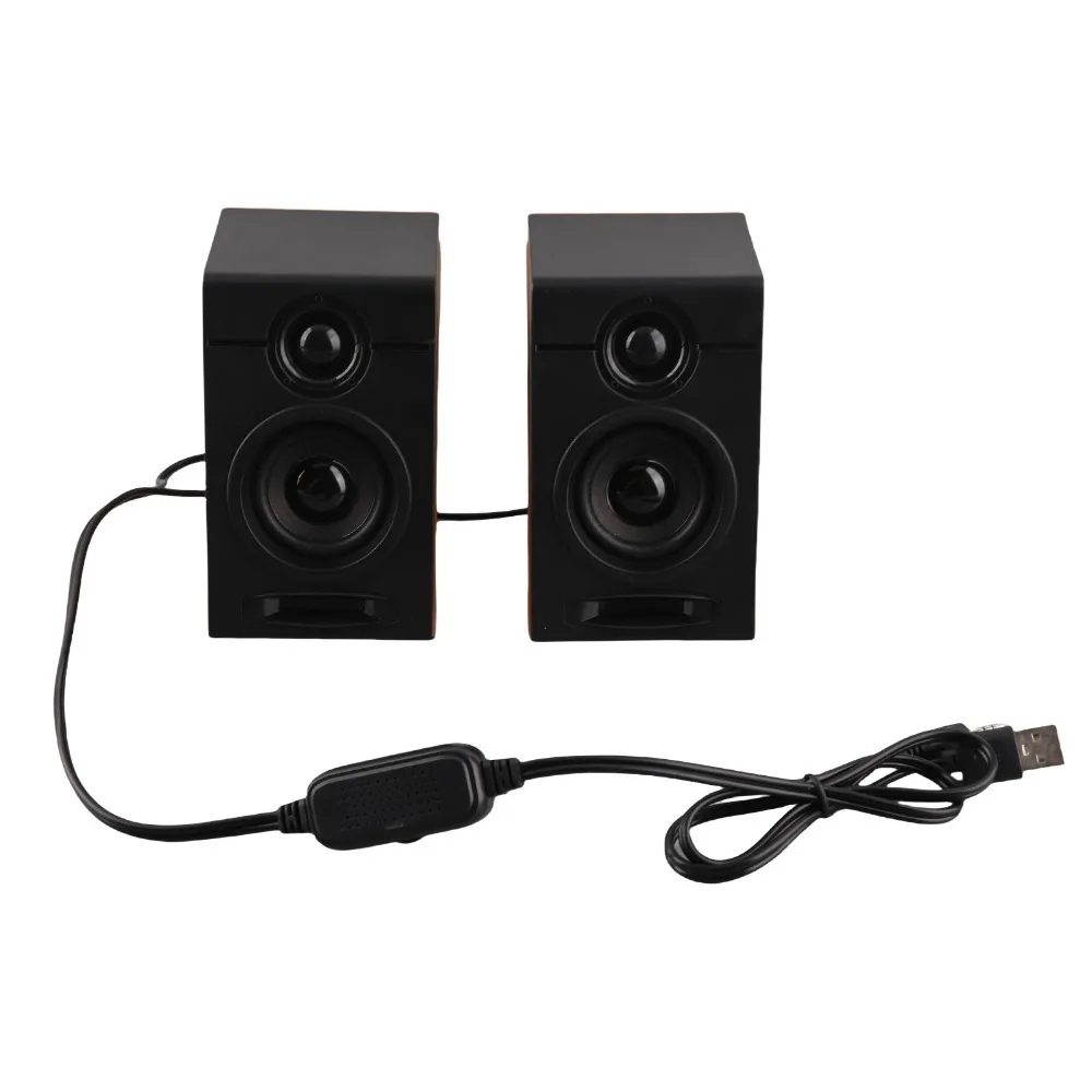 

A pair of Plug and Play PC Speakers Adjustable Volume Wired Connection HiFi Speakers 3.5mm Computer Speakers Home Office Desktop