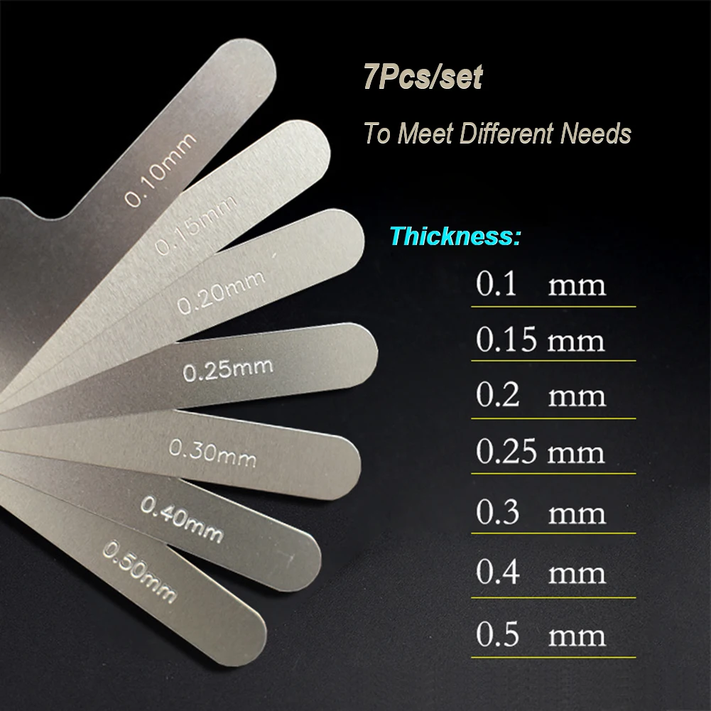 

7 Pcs/Set Dental Steel Interproximal Measuring Ruler Interproximal Measuring Ruler Reciprocating IPR System Orthodontic Tools