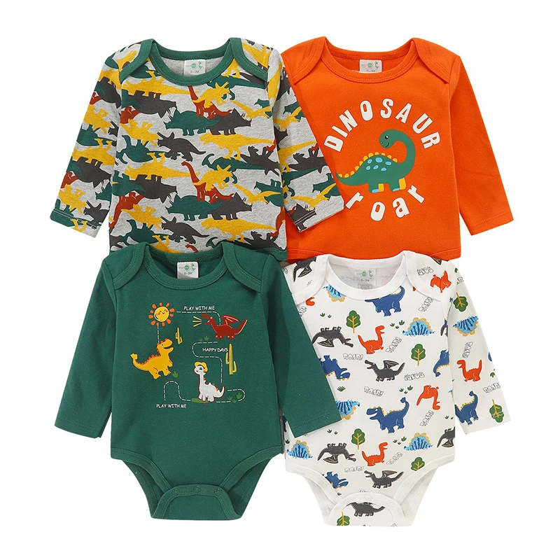 4 pcs Ircomll Infant Baby Boys Girls Bodysuits Newborn Clothes Sets Toddler Baby Jumpsuits One-Pieces 0-12 months bebe Clothing