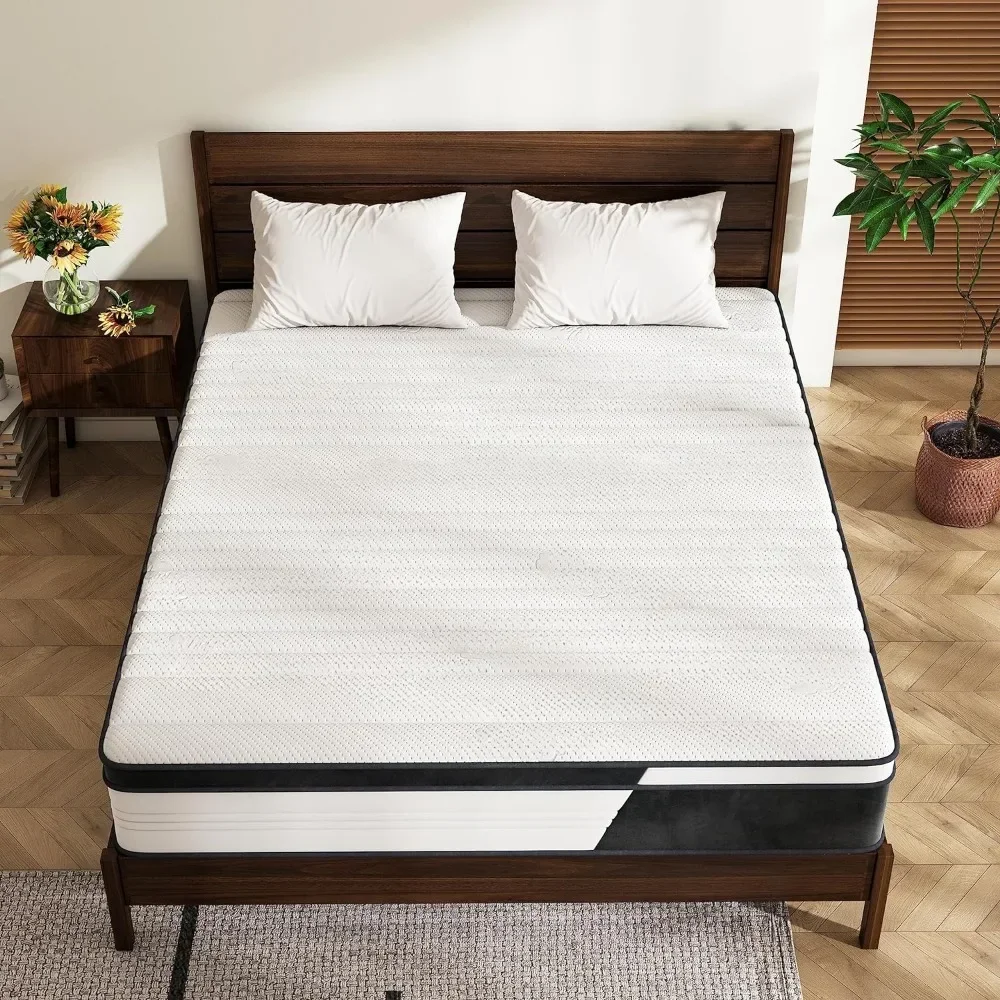 Double Mattress, 10 Inch Memory Foam Full Size Mattress, Full Bed Mattress in a Box Pressure Relief & Firm Mattress Double Size