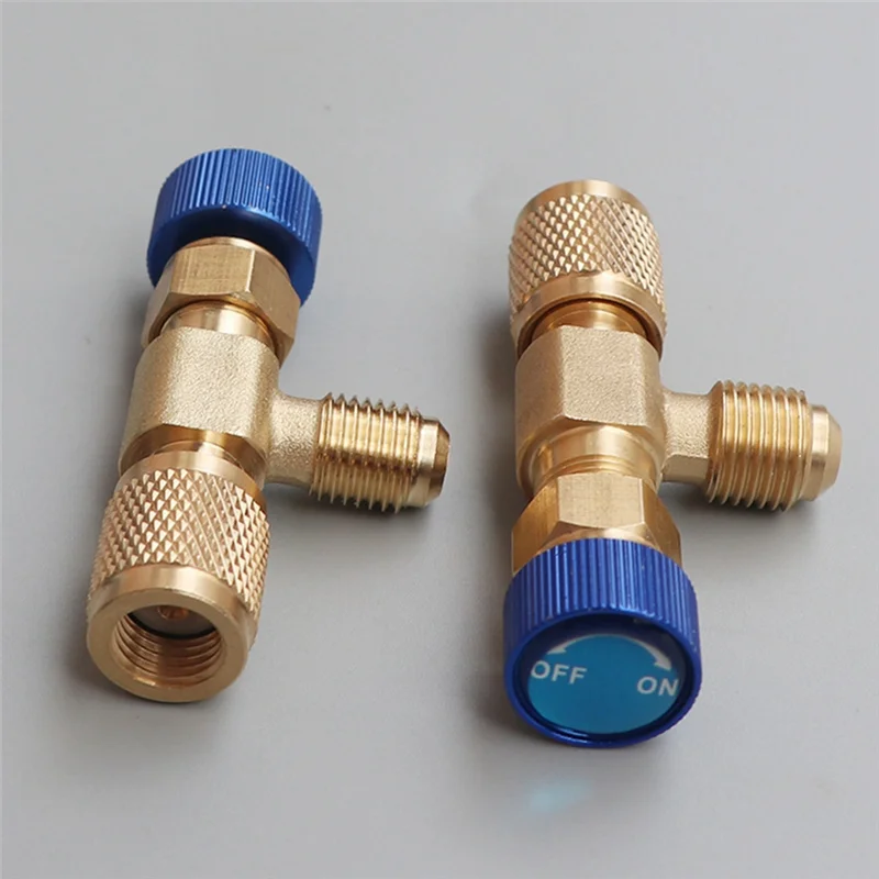 F-T R22 Клапан переменного тока 1/4 дюйма Наполнительное соединение Клапан хладагента кондиционера Ремонт кондиционера и предохранительный адаптер фторида