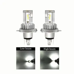 1pc H4 BA20D LED Motorcycle Headlight Bulb DC 11V-60V 2000LM 6500K Moto Light 1860 CSP Chip HS1 H6 Scooter Motobike Head Lamp
