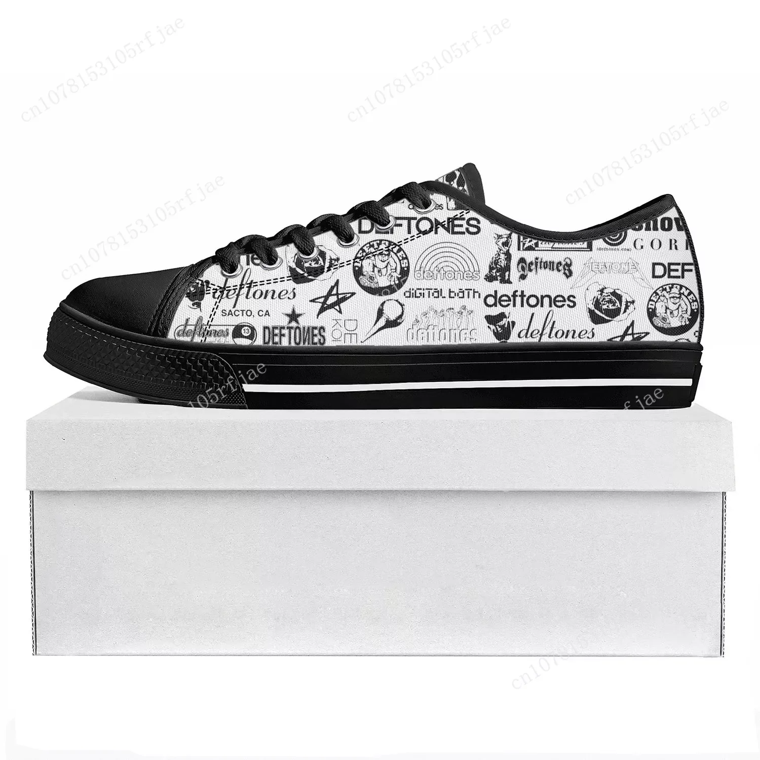 

Deftones Rock Band Low Top High Level Sneakers Mens Womens Teenager Canvas Radiohead Of The Metal Scene Skeleton Couple Shoes