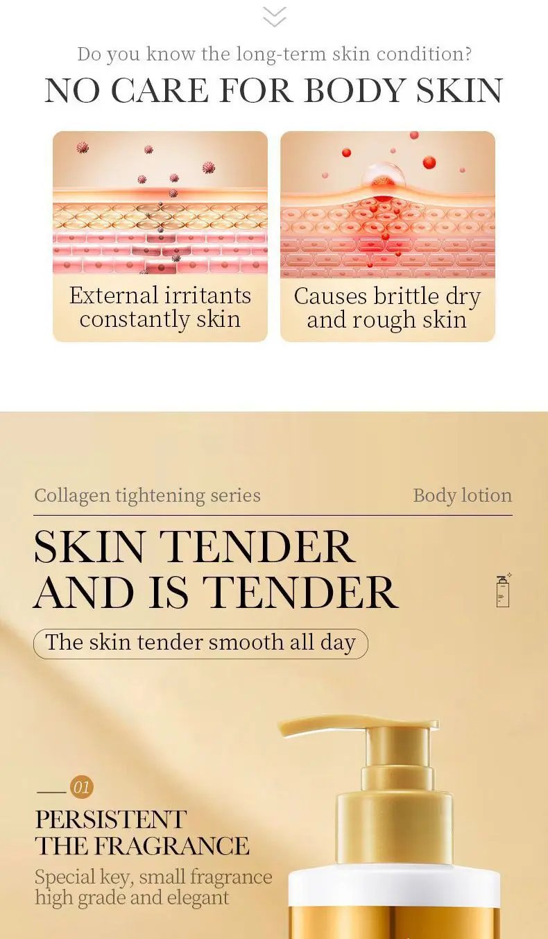 لوشن الجسم بالكولاجين والكولاجين والببتيد، ترطيب تفتيح ومضاد للتجاعيد للعناية بالجسم بالكامل #6