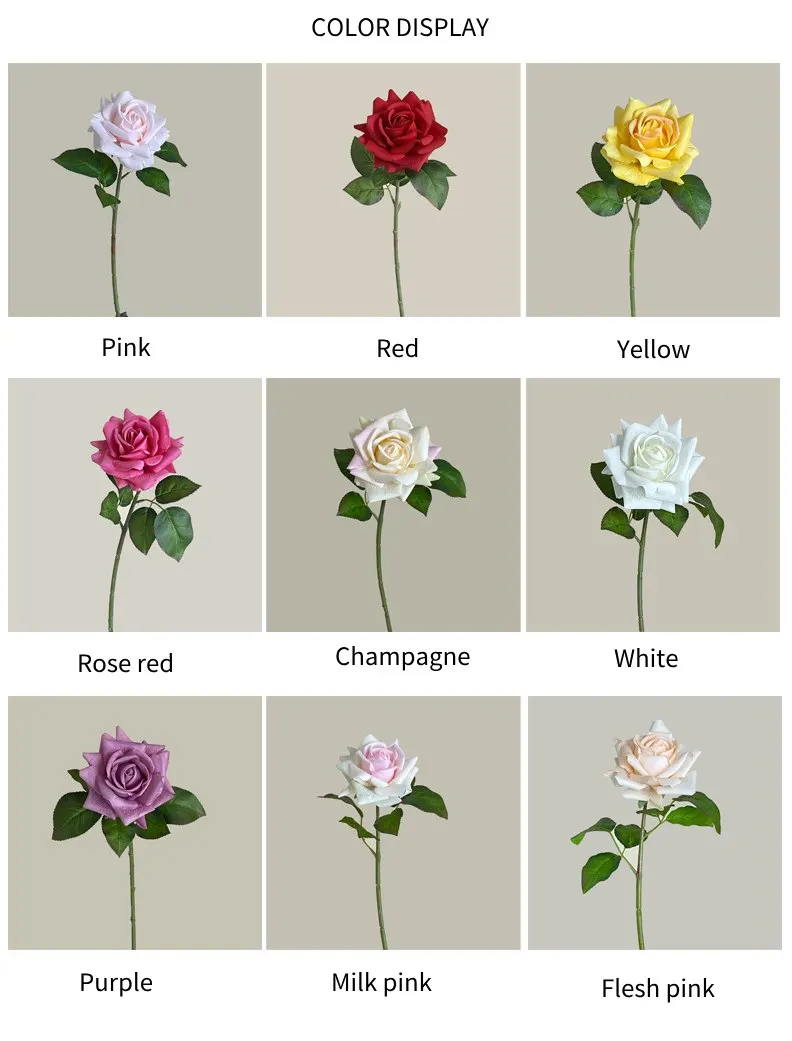 5 Stück feuchtigkeitsspendende große künstliche Rosen, echte Haptik, Rosendekoration, Hochzeitsbrautstrauß, Hochzeitsfeier, dekorative Blumen für Zuhause – Detail 4