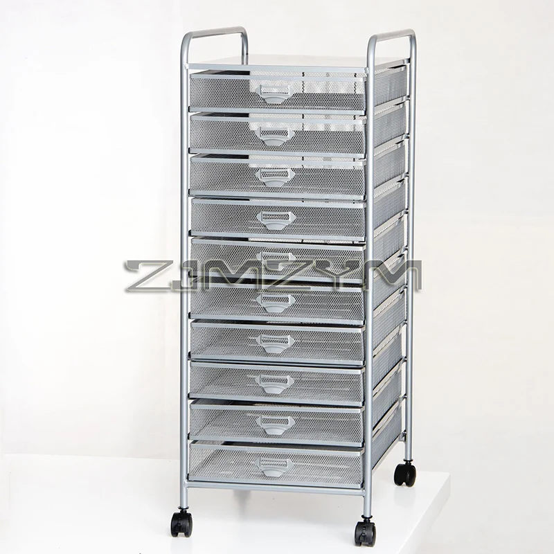 Imagem -03 - Floor Standing Metal File Shelf Armário de Arquivo Multi-layer Diversos Classificação Rack 10 Gaveta Carrinho a3