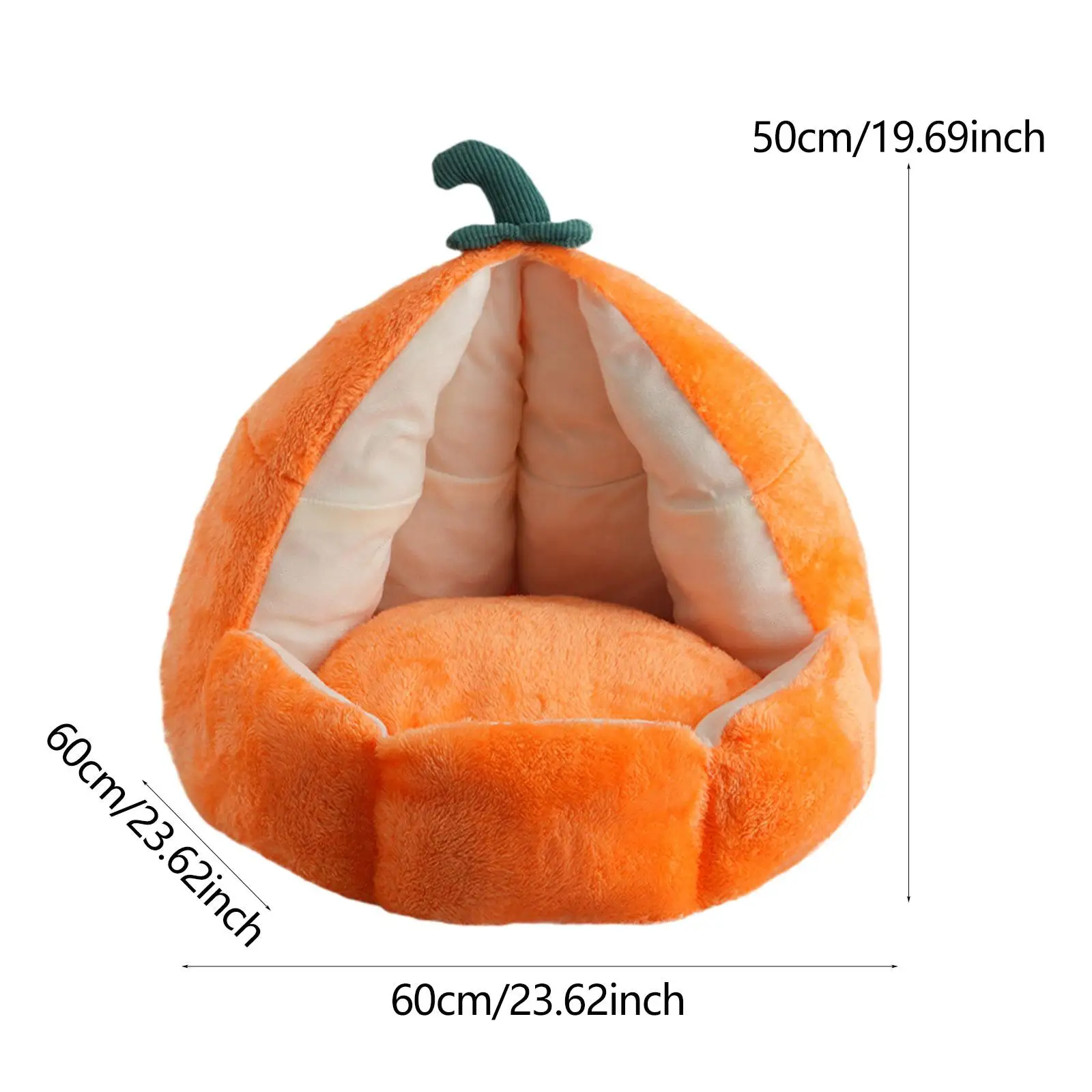 Maison pour chat PP cotons Orange lit pour animaux de compagnie pour l'hiver pratique multi-usages