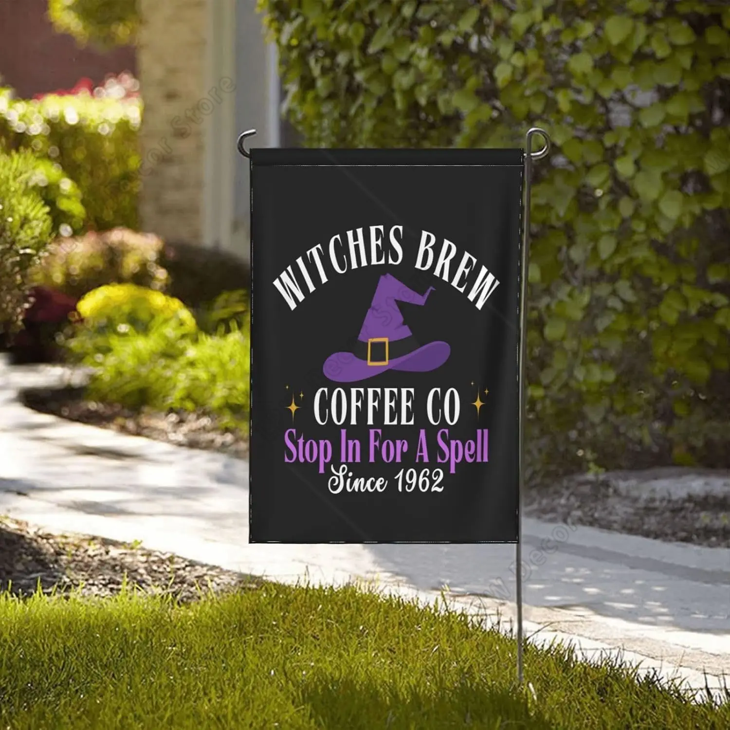 Witches Brew Coffee Co Since 1962 Flag Decorative Home Bar Decor Garden Flag