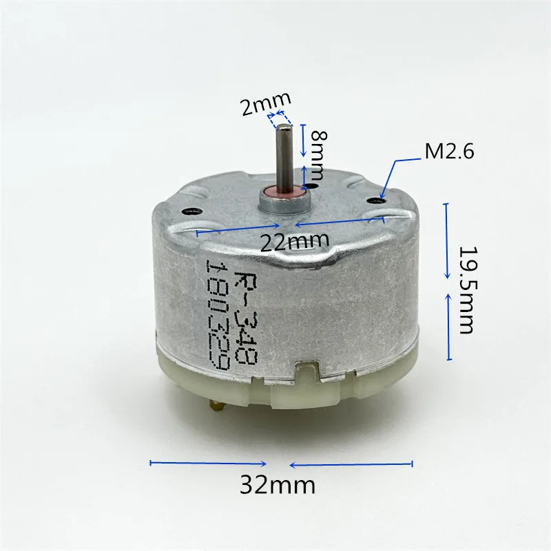 1pcs RK-500TB-13500 Mini 32mm DC 6V 9V 12V 5600RPM Carbon Brush Micro Spindle Motor for DIY Toy Sweeper Robot Fragrance Machine