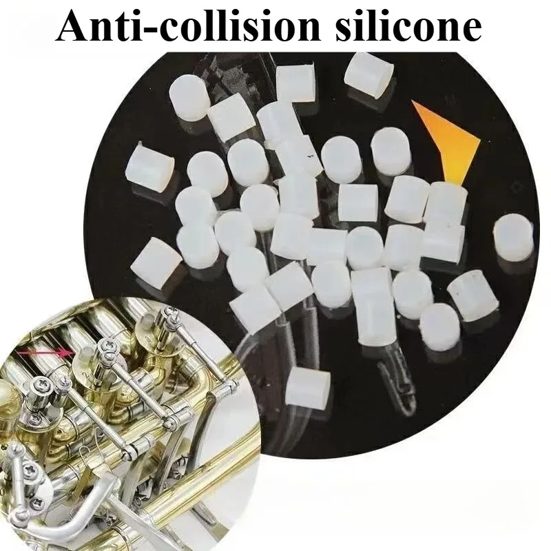 20pcs French horn, trombone, flat key horn, anti-collision silicone pad posts, specialized accessories for brass instruments
