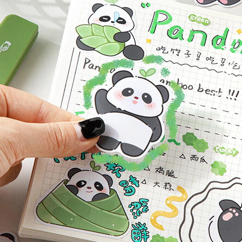 30pcs Panda Stickers Laptop Scrapbook Decoration Graffiti Decals Skateboard Laptop Waterproof Sticker DIY Toys Decor Decals ﻿