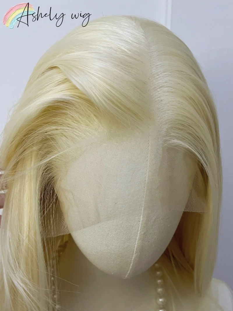 13*6 Blonde Lace Front Wigs for Women Big HD Lace 26 Inch Synthetic Lace Front Wig High Quality Fibers for Cosplay Party Lolita