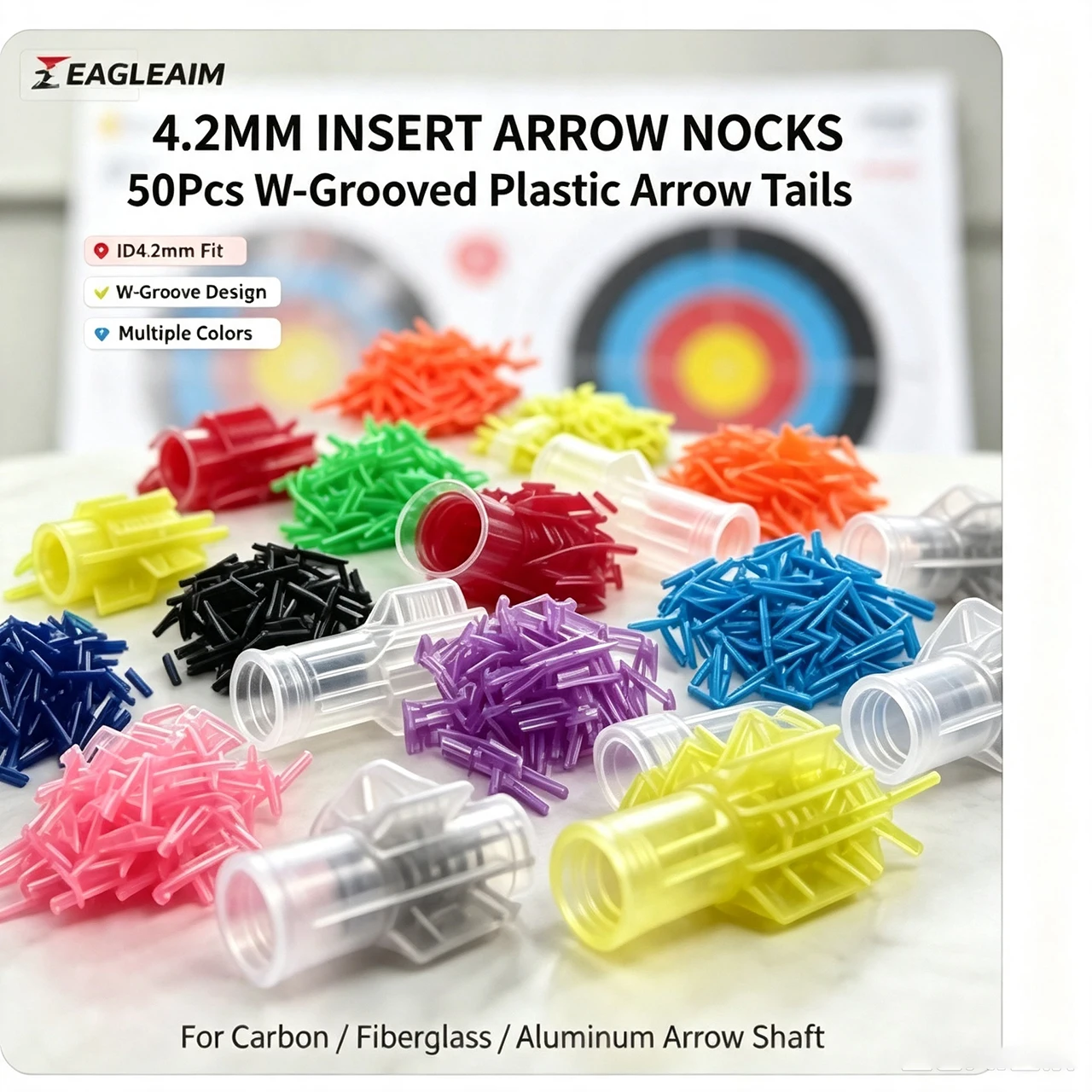 Arrow Carbon Shaft - 50 piezas de inserciones de flecha