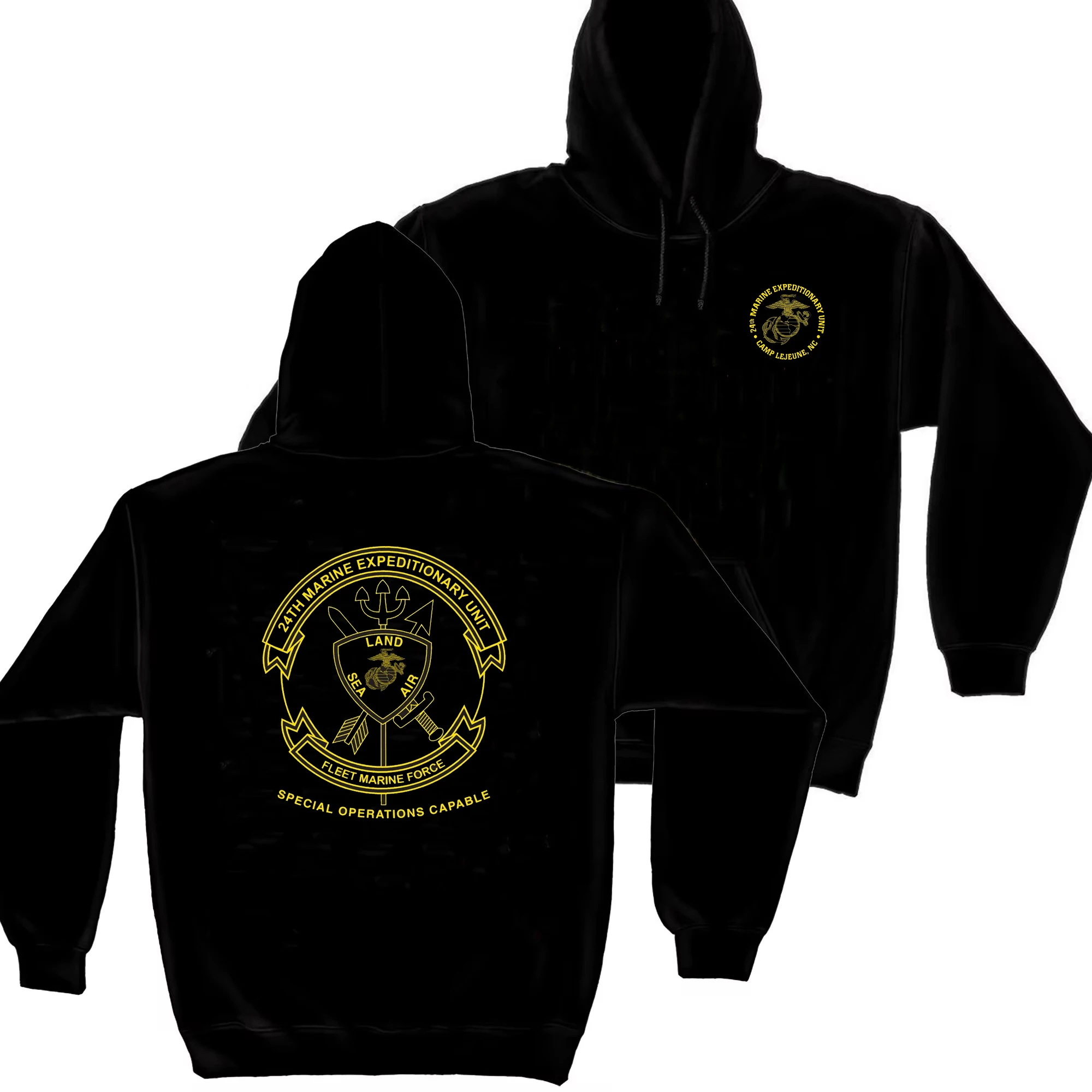 

US Marine Corps 24th Marine Expeditionary Unit Pullover Hoodie New 100% Cotton Comfortable Casual Mens Sweatshirts Streetwear