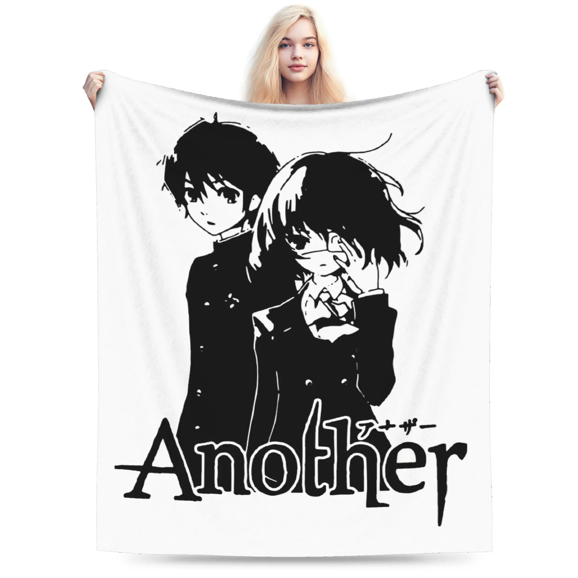 Another Anime Mei Misaki Blanket Fleece All Season  Multi-function Super Warm Throw Blankets for Bed Car Rug Piece