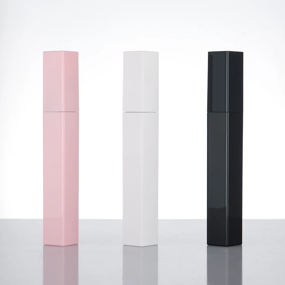 Private Label Mascara Aangepast logo Vierkant Roze buis Langdurige bulk Mollig Verdikking Niet-vlekkerig Waterdicht Verleng krullende make-up