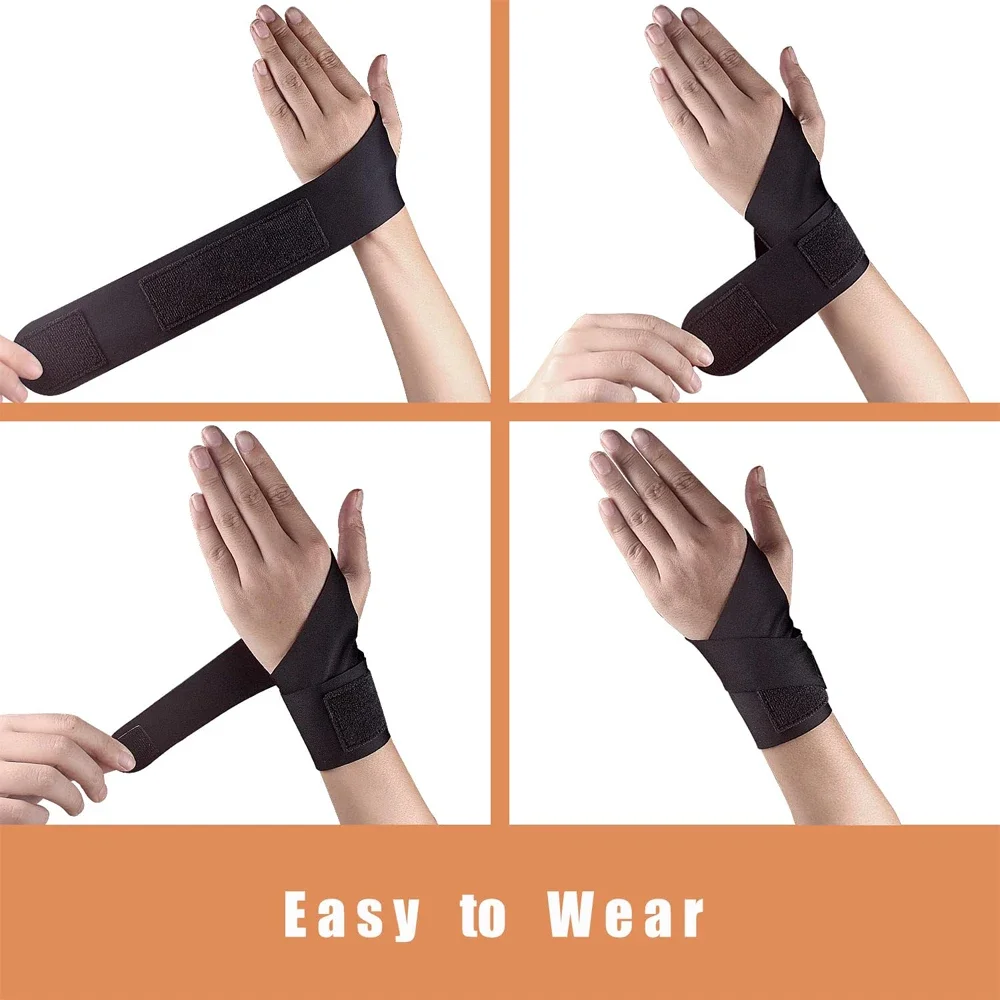 "1/2 peças de cinta de pulso para alívio da dor no túnel do carpo e da artrite – suporte de compressão ultrafino e respirável para uso diário
