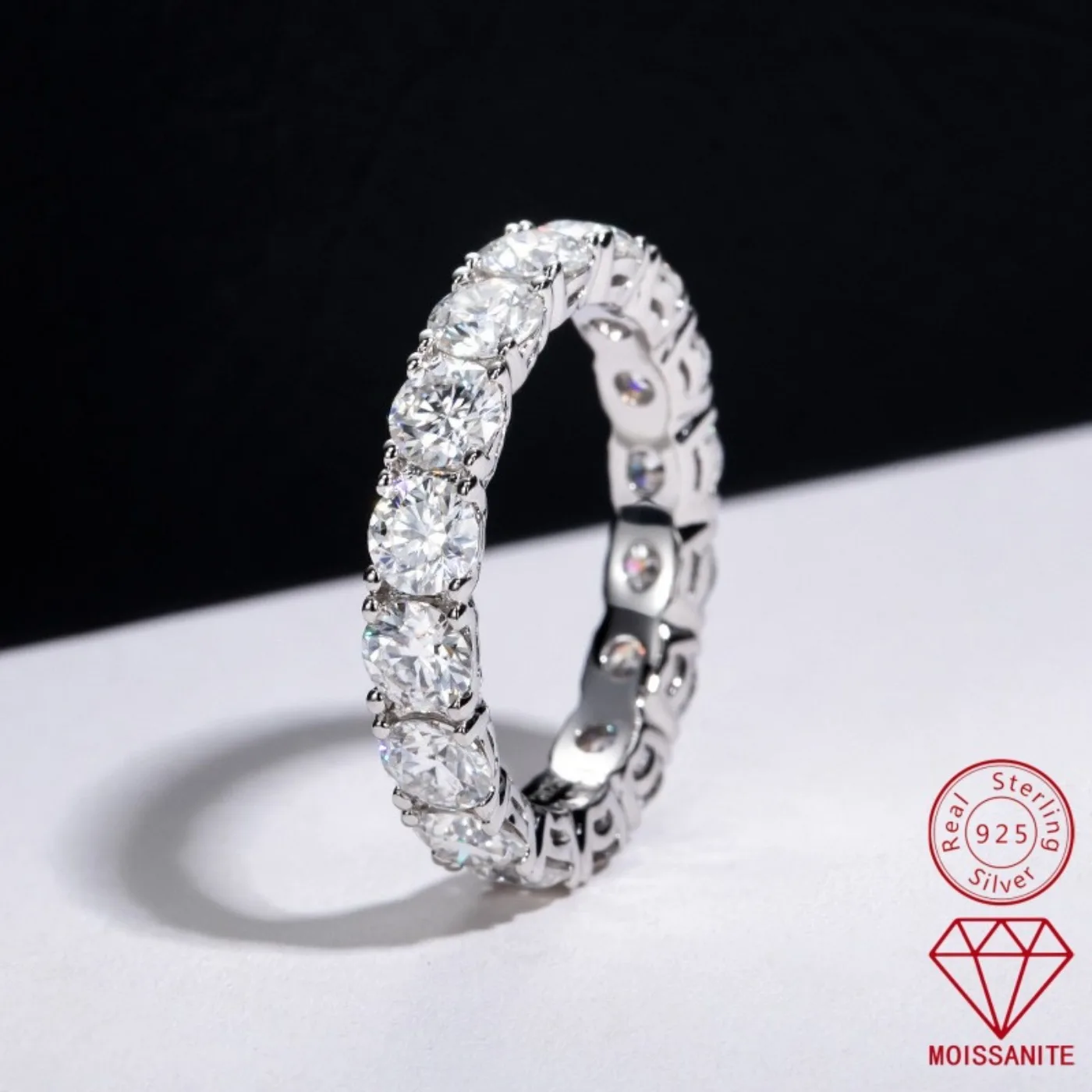MUHAN Luxury Jewelry 925 Sterling Silver Ring Wedding Band Women GRA Certificate Moissanite Diamond Rings D Color Fine Jewelry