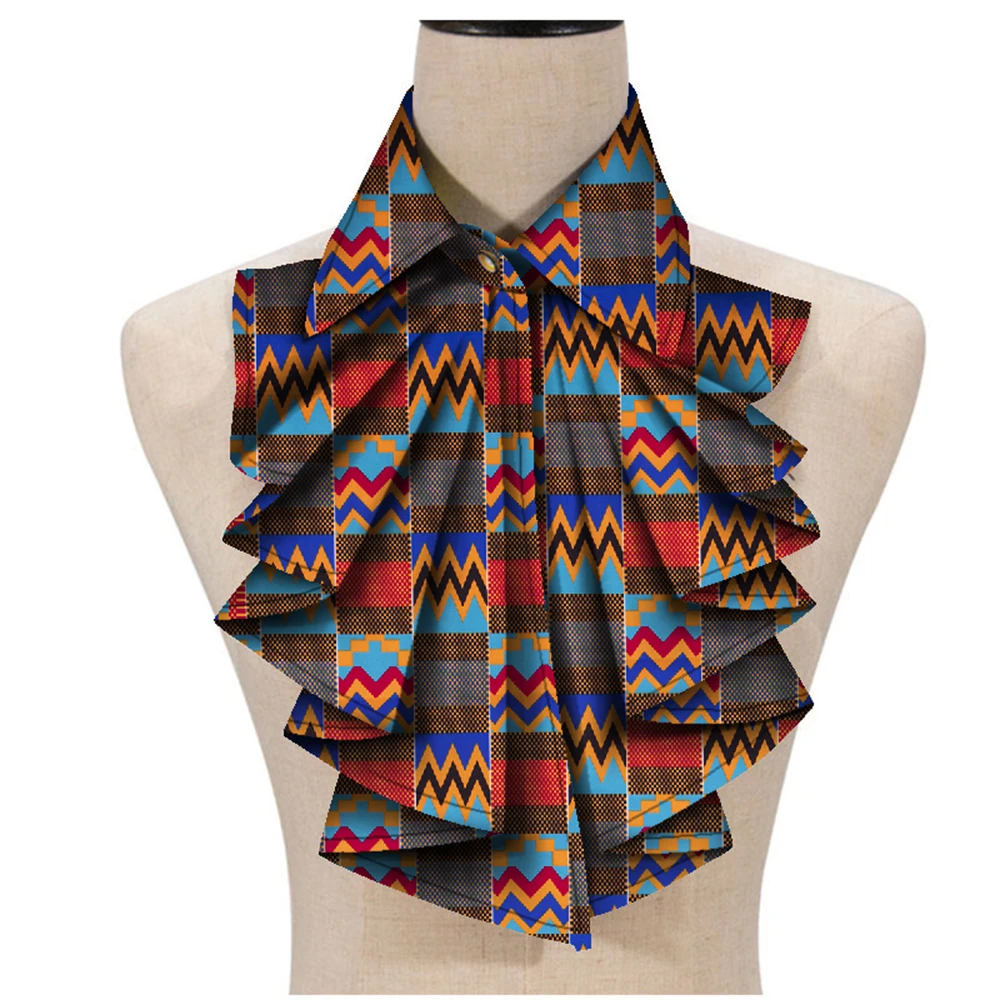 Kadınlar için yeni moda afrika baskı Ankara kravat üçgen Ankara kumaş Cravat afrika kravat WYA027
