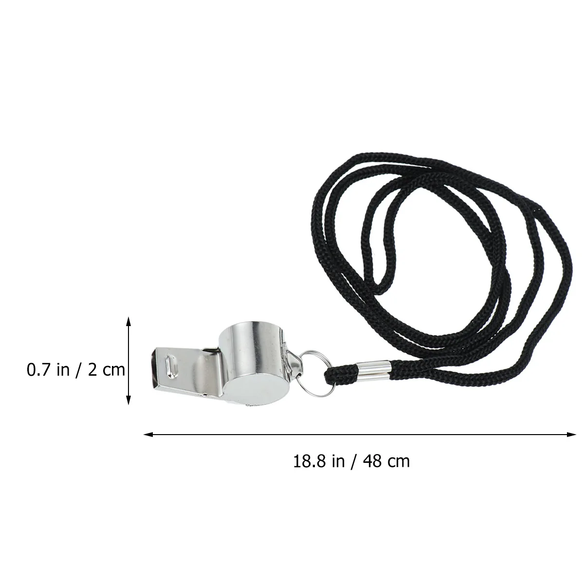 

2 Pcs Whistle for Sports Stainless Steel Whistles Referee with Lanyard First Aid