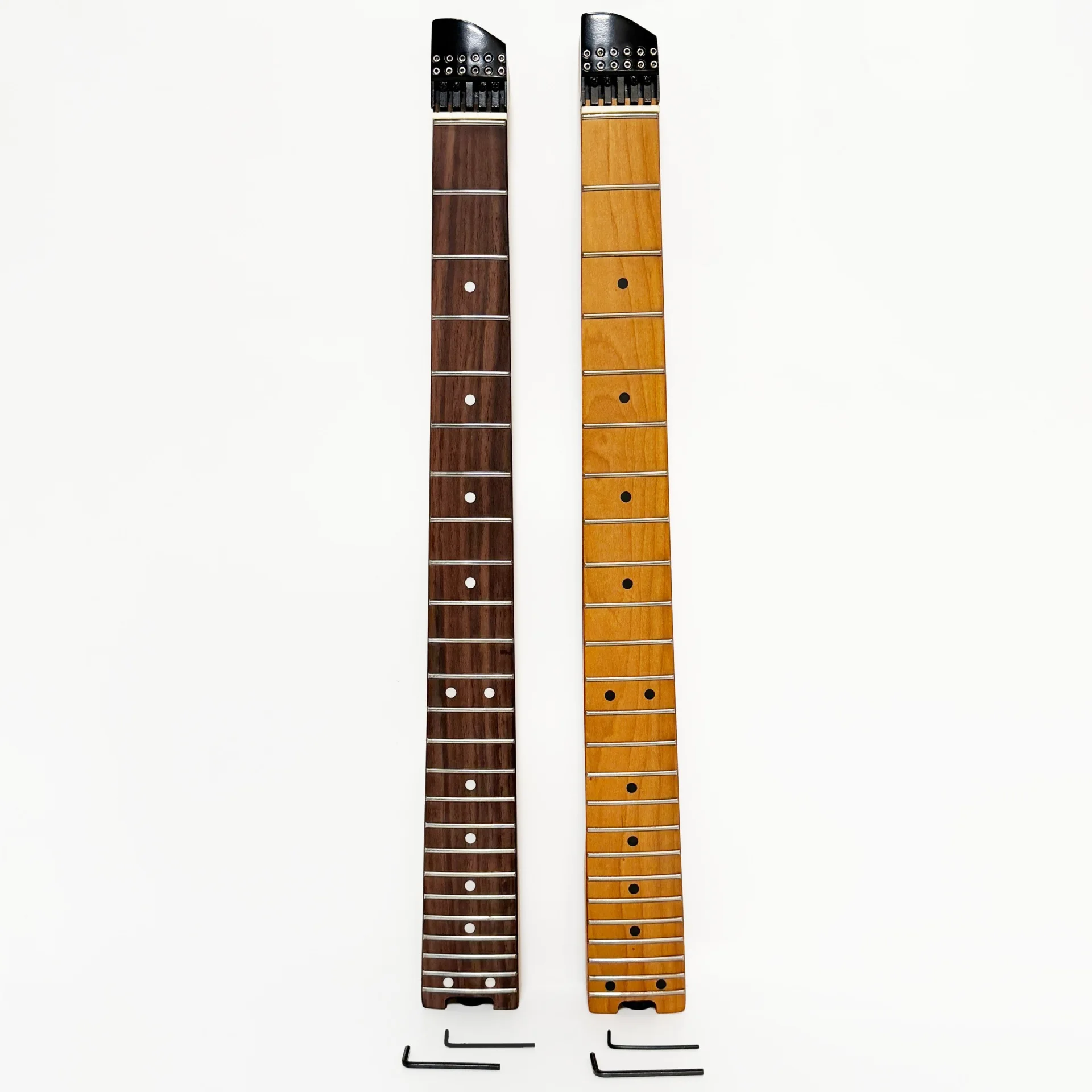 6-String Headless Electric Guitar Neck  25 Frets with Locking Nut and Adjustable Truss Rod Dial for DIY Replacement Build