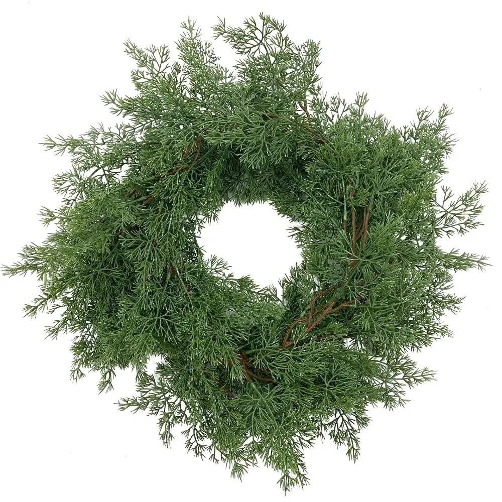 Green Artificial Cypress Pine Wreath DIY Accessories Fireplace Decoration Hanging Pine Garlands Party Supplies