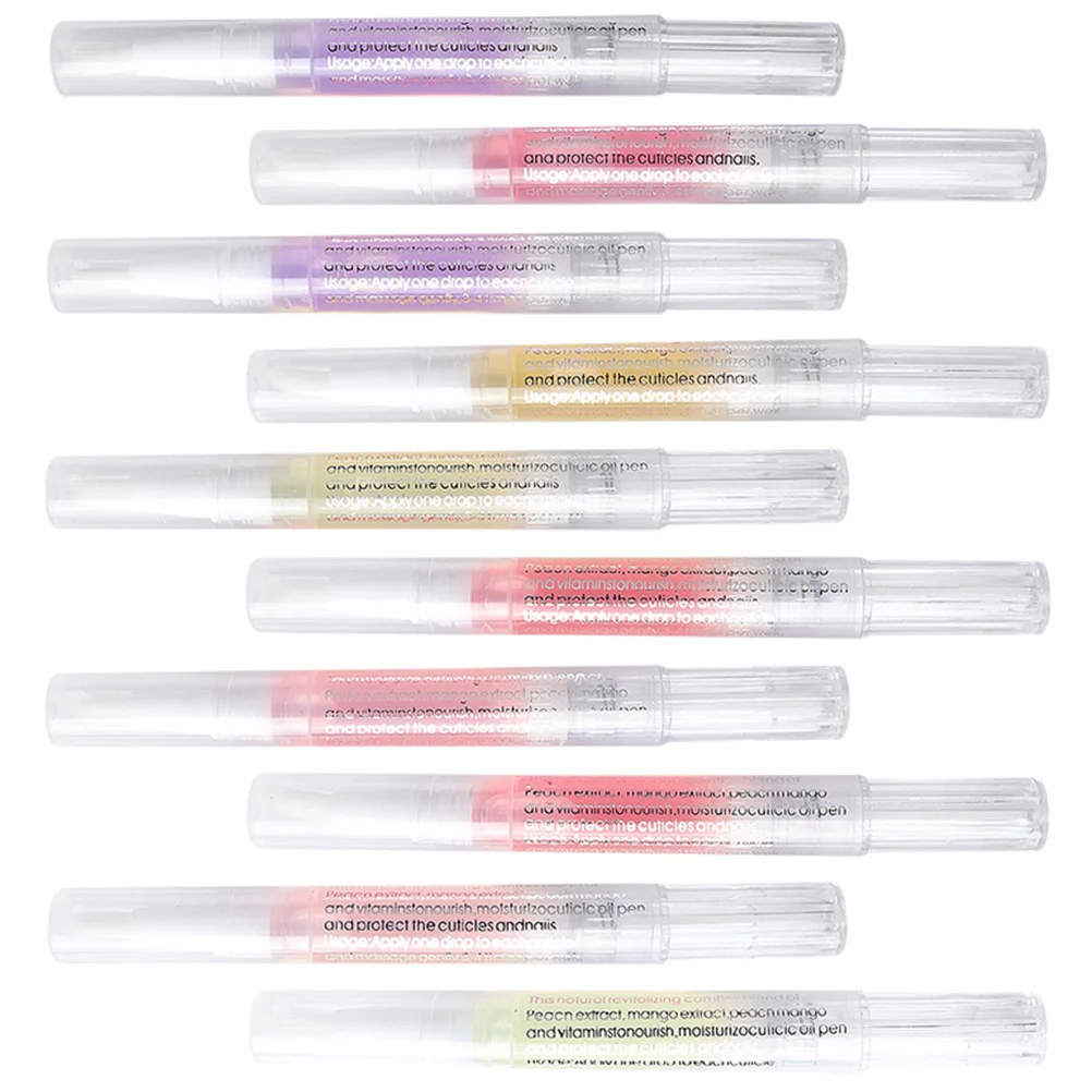 10 Stück Nagelhautöl-Stifte, Gel-Nagelhaut-Stift, Acryl-Nagelöl-Stifte, Nagelpflege, Nagellack, Salon-Nagelhaut-Stift